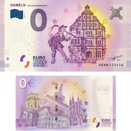 0-Euro-Schein Hameln 2018-2 Rattenfänger