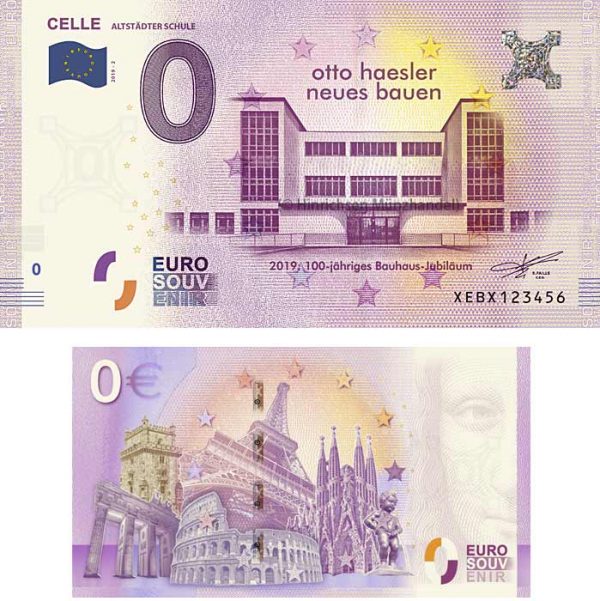 0-Euro-Schein Celle Altstädter Schule Bauhaus