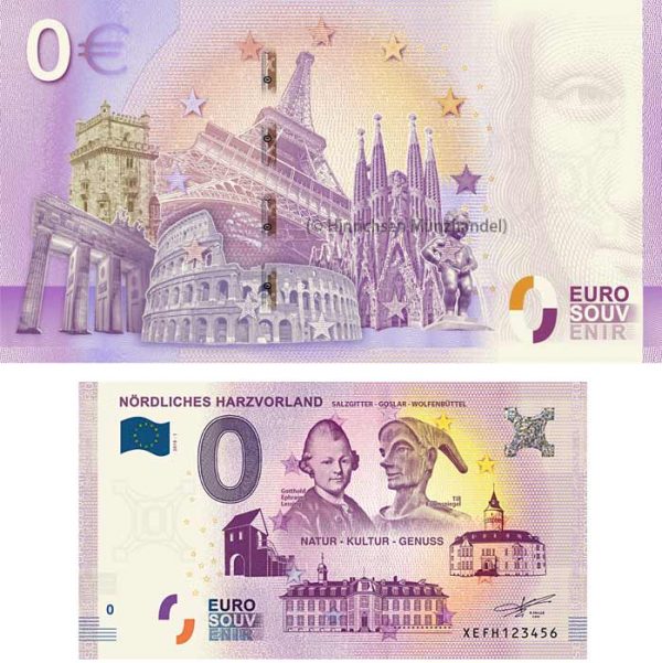 0-Euro-Schein Nördliches Harzvorland Salzgitter Wolfenbüttel Goslar 2019-1