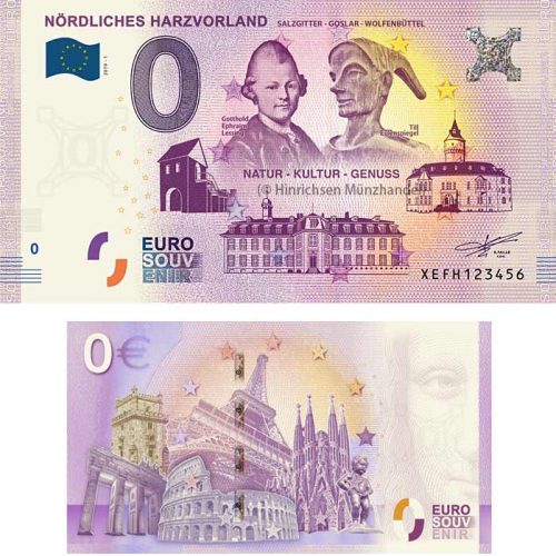 0-Euro-Schein Nördliches Harzvorland Salzgitter Wolfenbüttel Goslar 2019-1