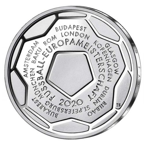 20 Euro Fußball-Europameisterschaft 2020 Münze
