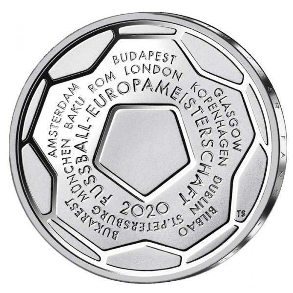 20 Euro Fußball-Europameisterschaft 2020 Münze
