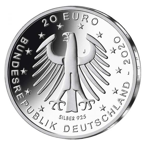 20 Euro Fußball-Europameisterschaft 2020 Münze