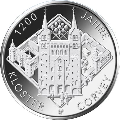20 Euro Sammlermünze 1200 Jahre Kloster Corvey Deutschland