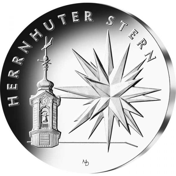25 Euro Herrnhuter Stern Bildseite